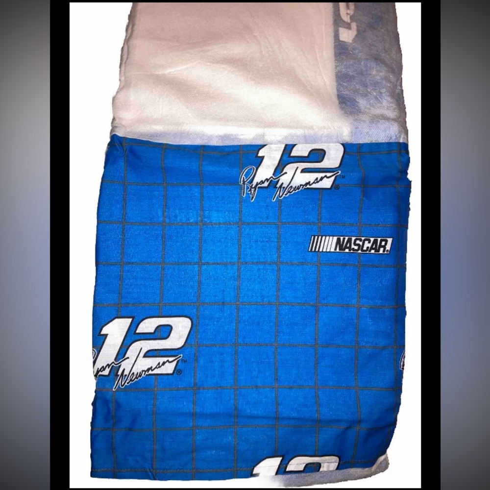 Vintage NASCAR Driver Ryan Newman #12 Bed Skirt Dust Ruffle Bedding Queen Size